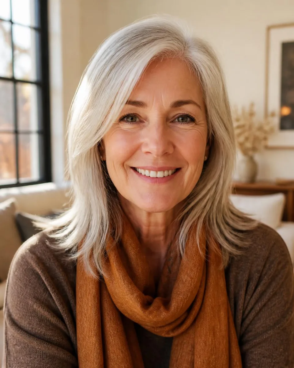 Confident older adult smiling